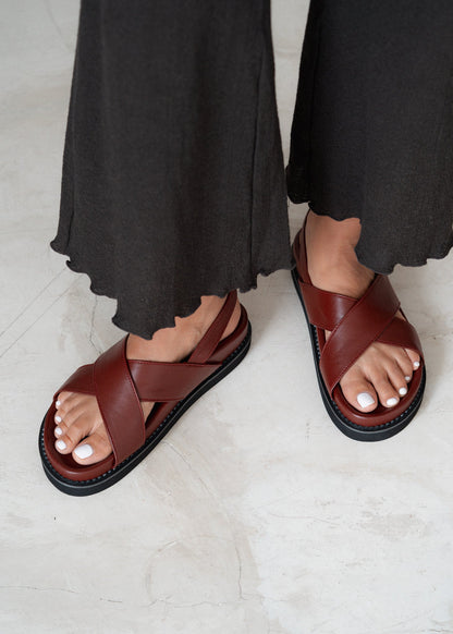 Capri Sandal - Burgundy — photo 4