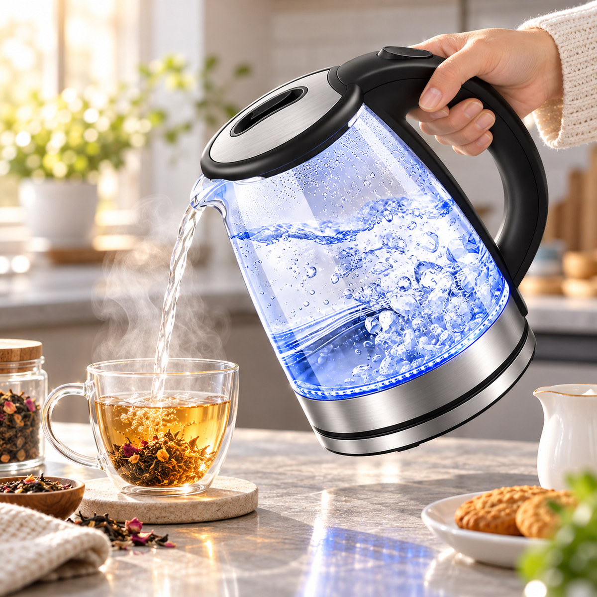 Electric Kettle with Automatic Shut Off - Cordless Stainless Steel — photo 5