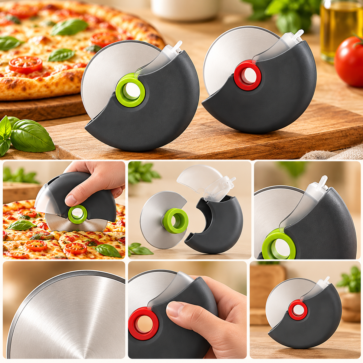 Ergonomic Pizza Cutter with Detachable Stainless Steel Design — photo 5
