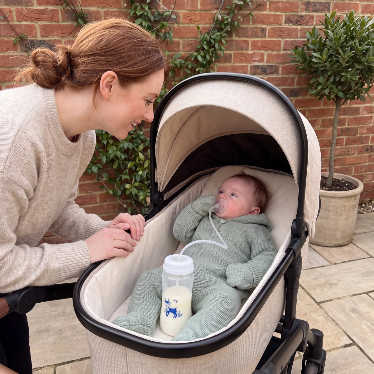 3-in-1 Fawn Baby Straw Bottle — photo 3