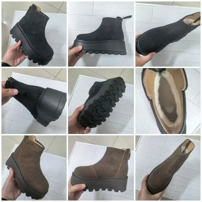 Boots Women - Suede Chelsea Boots with Platform Sole — photo 3