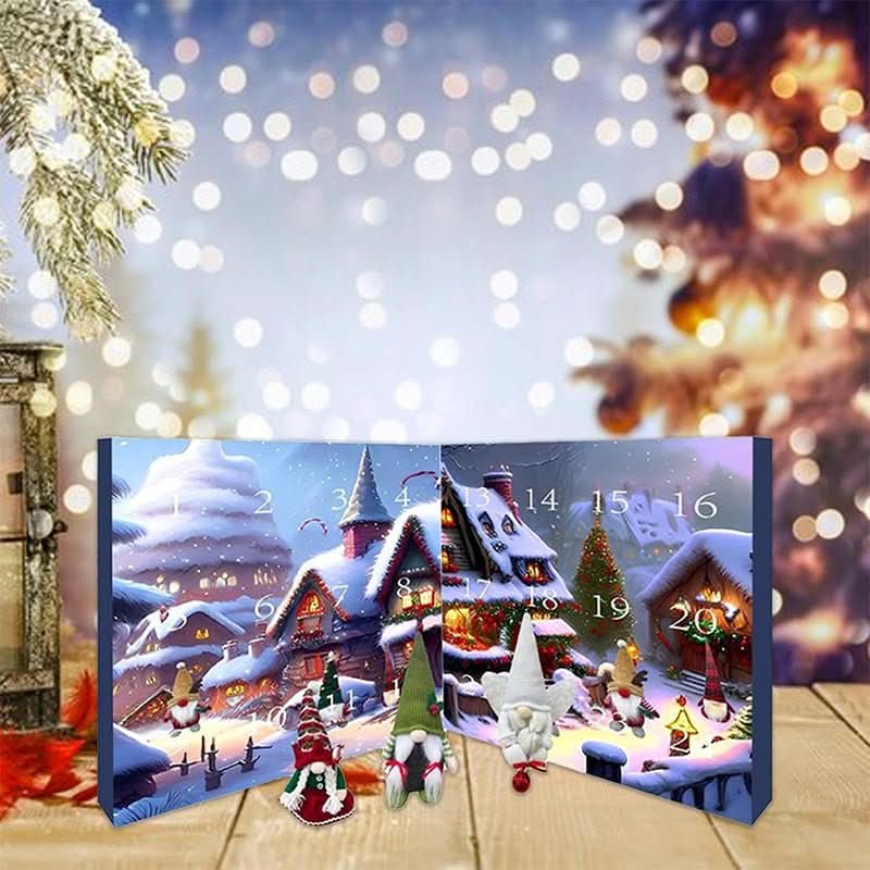 Plush Gnome Advent Calendar – Handmade Fabric Christmas Countdown with 3 Plush Elves & 21 Surprises, Reusable, 3 Styles — photo 2
