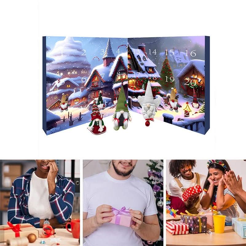Plush Gnome Advent Calendar – Handmade Fabric Christmas Countdown with 3 Plush Elves & 21 Surprises, Reusable, 3 Styles — photo 6
