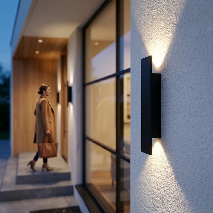 LED Outdoor Wall Light Up & Down, IP65, Aluminium, Black/White, 10–41 cm — photo 3