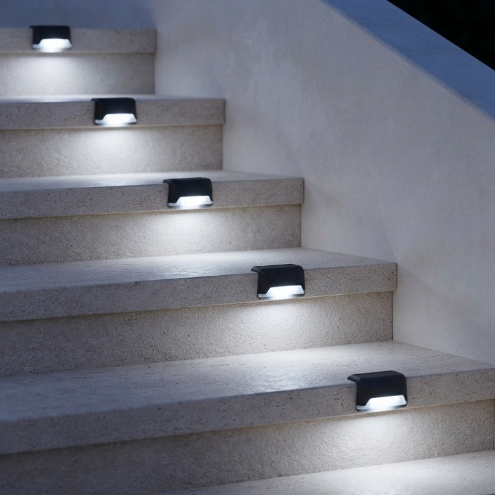 Solar Step Lights, 8-Piece Set with Dusk Sensor - Warm or Cool White — photo 7