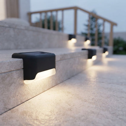Solar Step Lights, 8-Piece Set with Dusk Sensor - Warm or Cool White — photo 2
