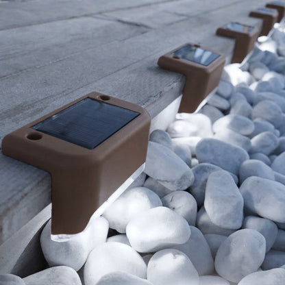 Solar Step Lights, 8-Piece Set with Dusk Sensor - Warm or Cool White — photo 5