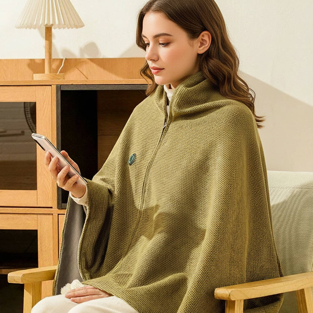 USB C Heated Shawl Blanket with Eight Heating Zones and Three Heat Levels — photo 8
