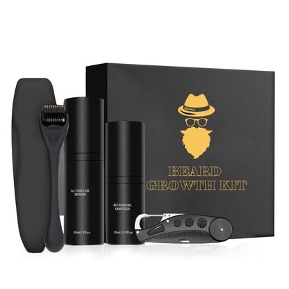 Beard Care Kit with 540 Derma Roller, Natural Beard Serum, Cleaning Spray & Comb – Men's Grooming Set — photo 4