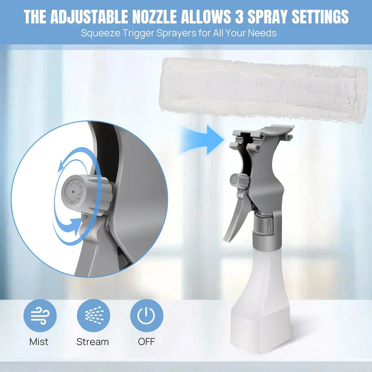 Handheld Electric Window Cleaner and Vacuum Mop - Portable 2-in-1 Glass Squeegee with Water Spray and Suction for Household and Outdoor Use - Unisex — photo 3