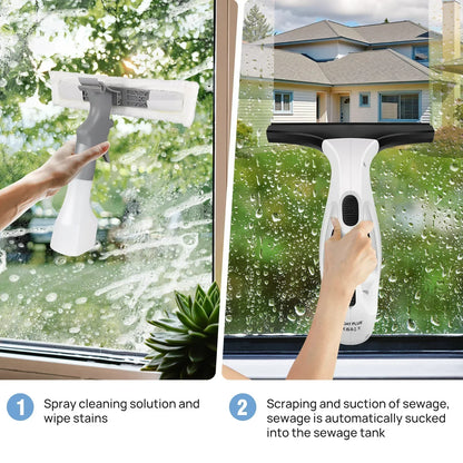 Handheld Electric Window Cleaner and Vacuum Mop - Portable 2-in-1 Glass Squeegee with Water Spray and Suction for Household and Outdoor Use - Unisex — photo 4