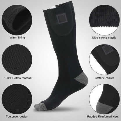 Rechargeable Heated Socks - Electric Thermal Foot Warmers with Toe Heating Zones — photo 20