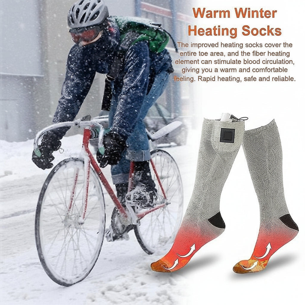 Rechargeable Heated Socks - Electric Thermal Foot Warmers with Toe Heating Zones — photo 11