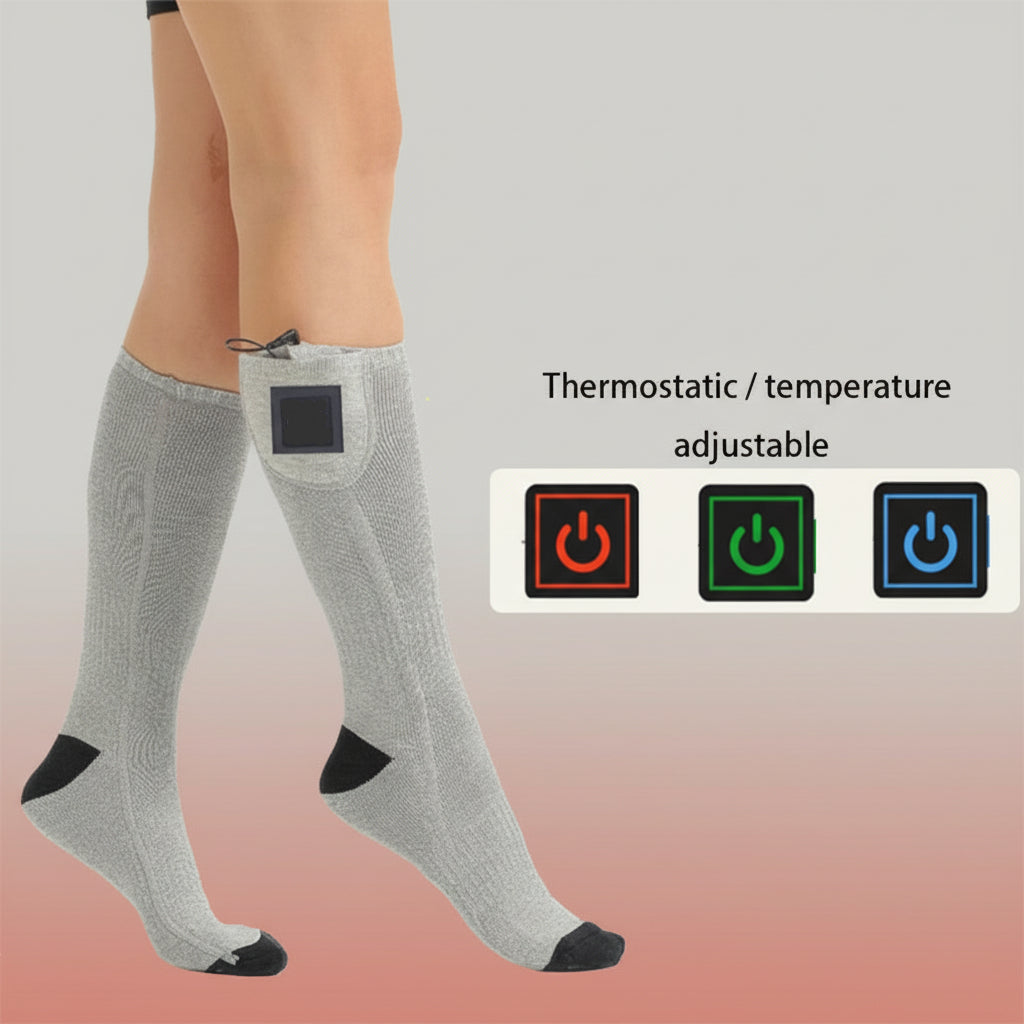 Rechargeable Heated Socks - Electric Thermal Foot Warmers with Toe Heating Zones — photo 12