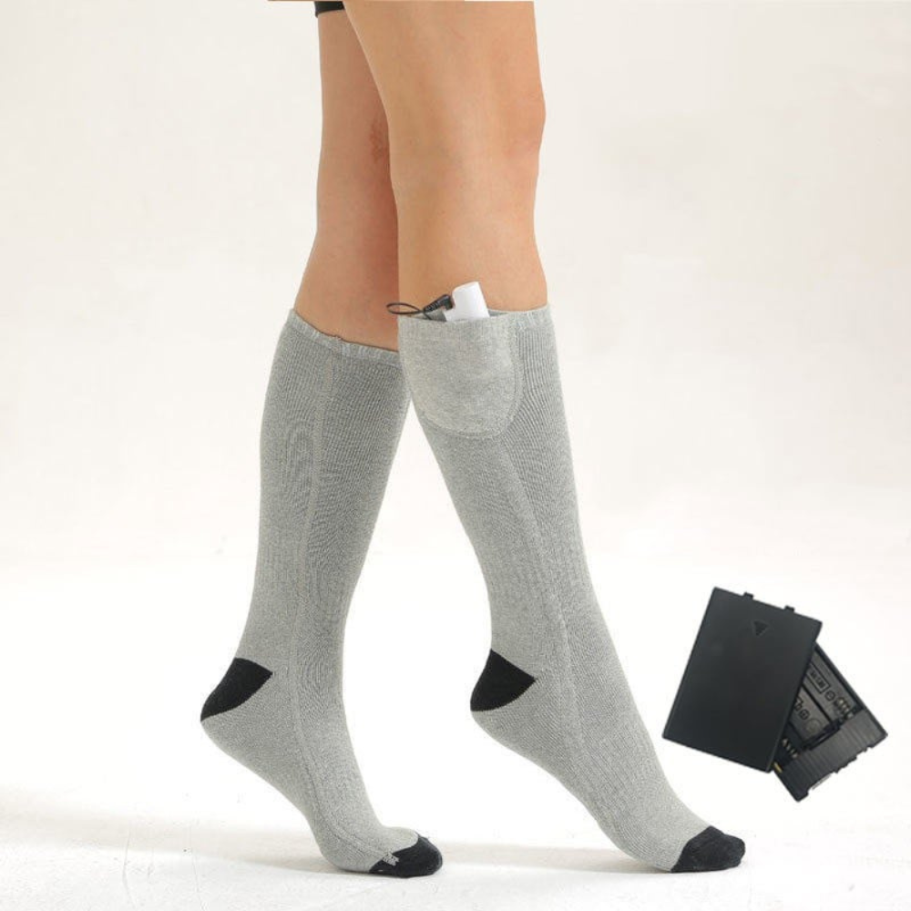 Rechargeable Heated Socks - Electric Thermal Foot Warmers with Toe Heating Zones — photo 6