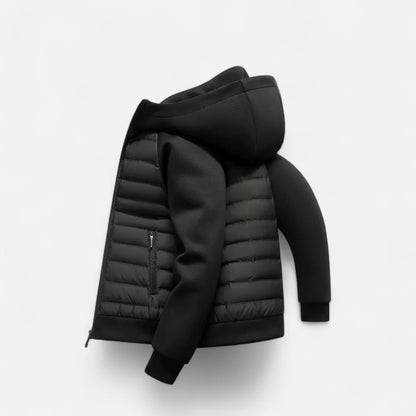 Nordspur | Men's Hybrid Quilted Jacket with Hood and Sweat Sleeves – Sporty Transitional Jacket — photo 4