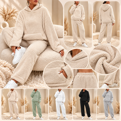 Hooded Loungewear Ultra Comfortable Teddy Pajama Set — photo 7