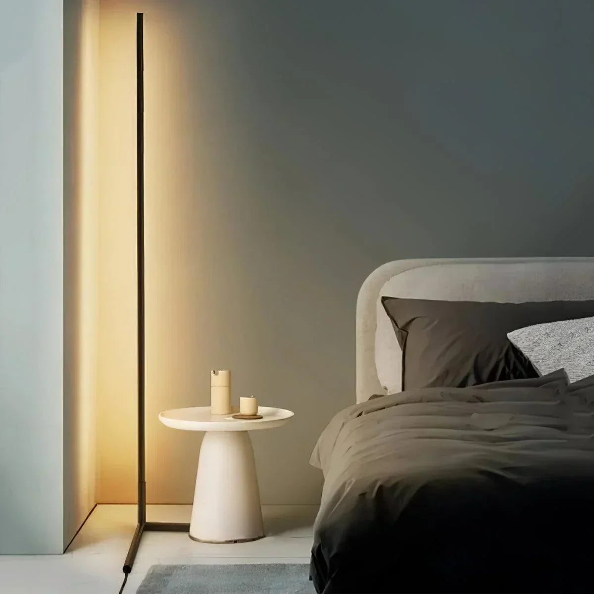 Nordic LED Floor Lamp with Remote, Dimmable RGB and Warm White, 142 cm — photo 1