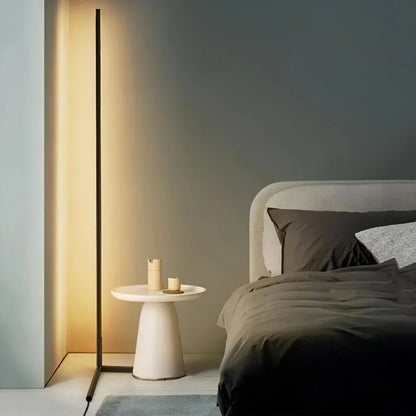 Nordic LED Floor Lamp with Remote, Dimmable RGB and Warm White, 142 cm — photo 1