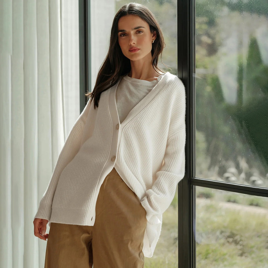 Womens Oversized Soft Knit Cashmere Cardigan — photo 15