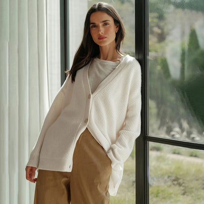 Womens Oversized Soft Knit Cashmere Cardigan — photo 15