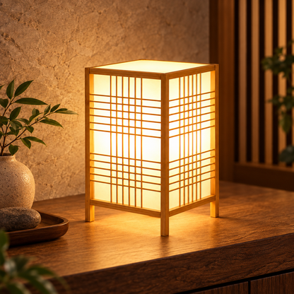 Japanese Soft Light Bamboo Table Lamp Zen Style — photo 1