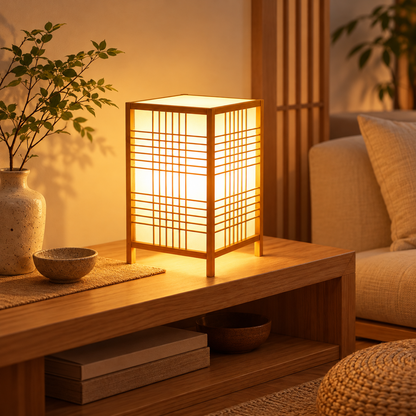 Japanese Soft Light Bamboo Table Lamp Zen Style — photo 4