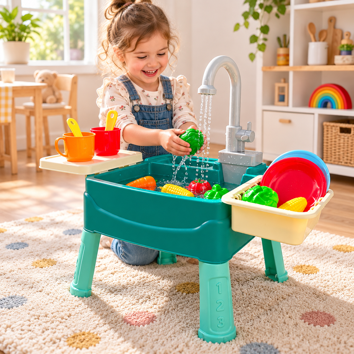 Kids Sink Playset Accessories Indoor Outdoor Pretend Toy — photo 3