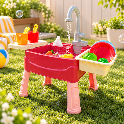 Kids Sink Playset Accessories Indoor Outdoor Pretend Toy — photo 2