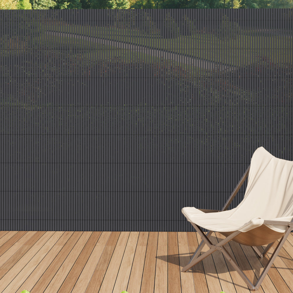 Dark Grey Garden Fence Outdoor Privacy Screen — photo 1