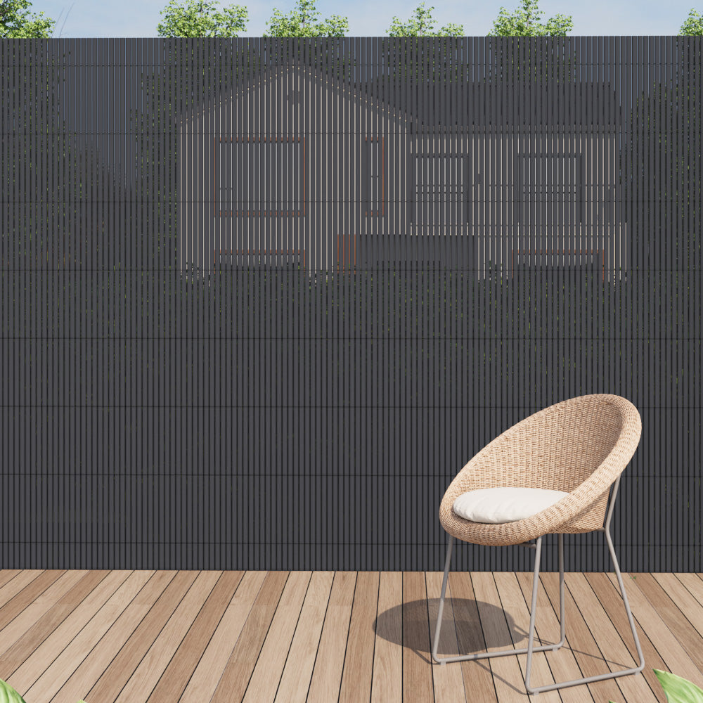 Dark Grey Garden Fence Outdoor Privacy Screen — photo 2