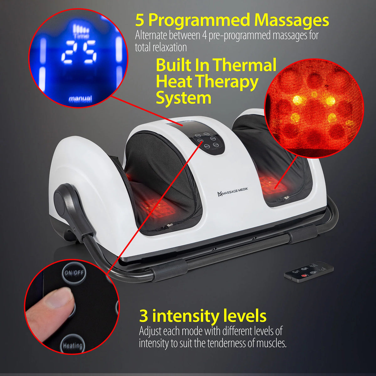 Foot and Calf Massage Device with Remote Control