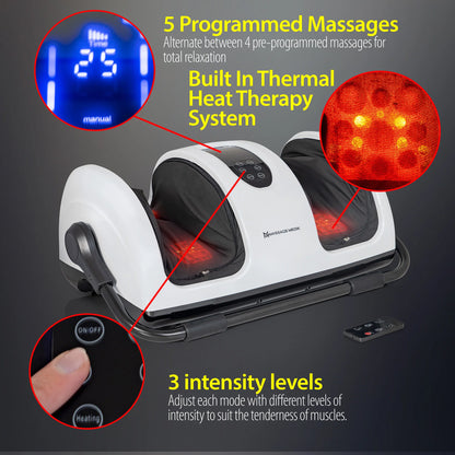 Foot and Calf Massage Device with Remote Control