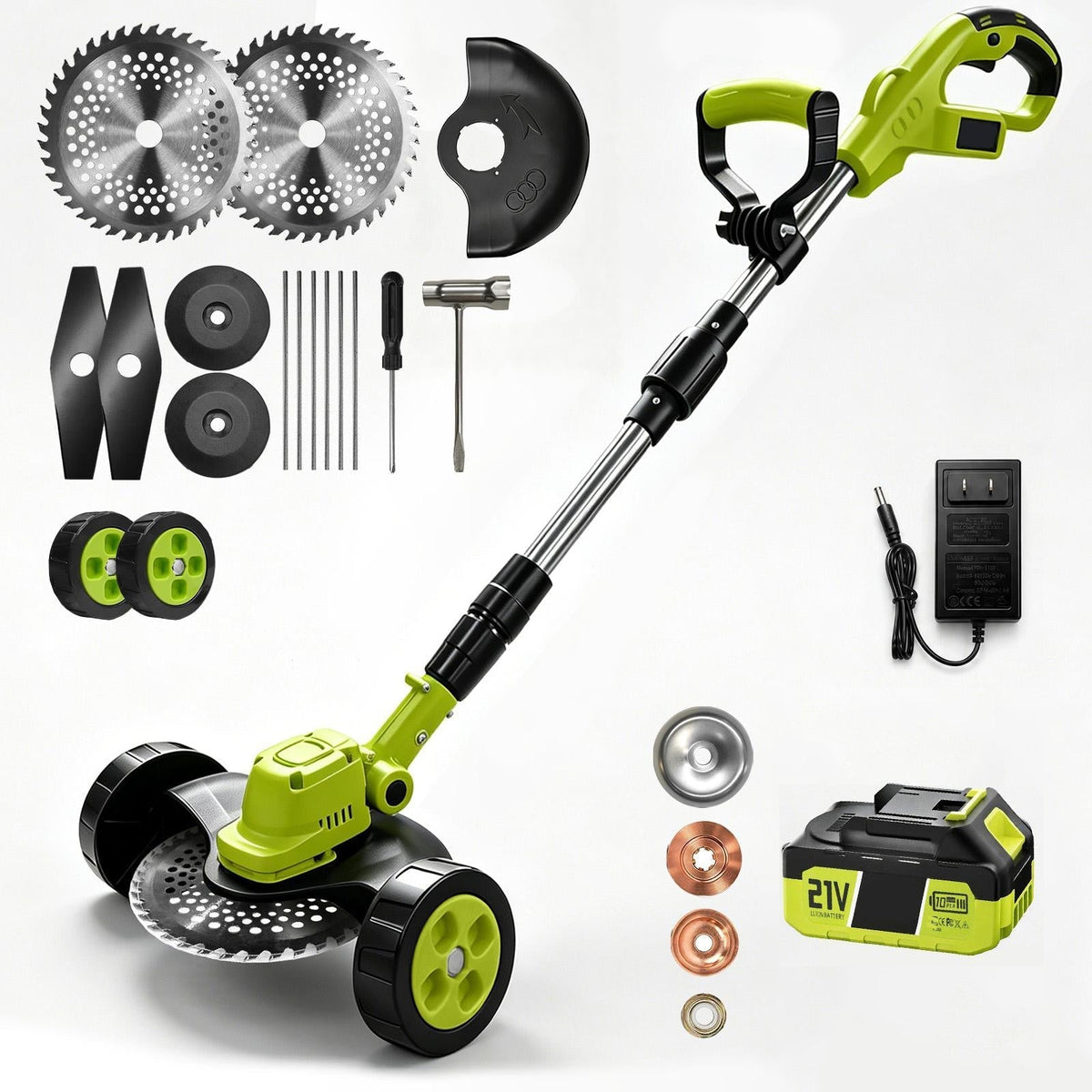3-in-1 Cordless Lawn Mower & Edger with 2 Batteries — photo 8