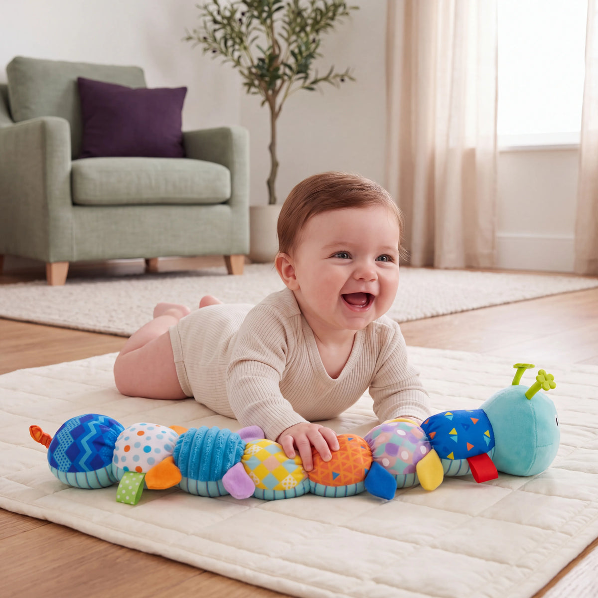 Musical Caterpillar Sensory Baby Toy — photo 9