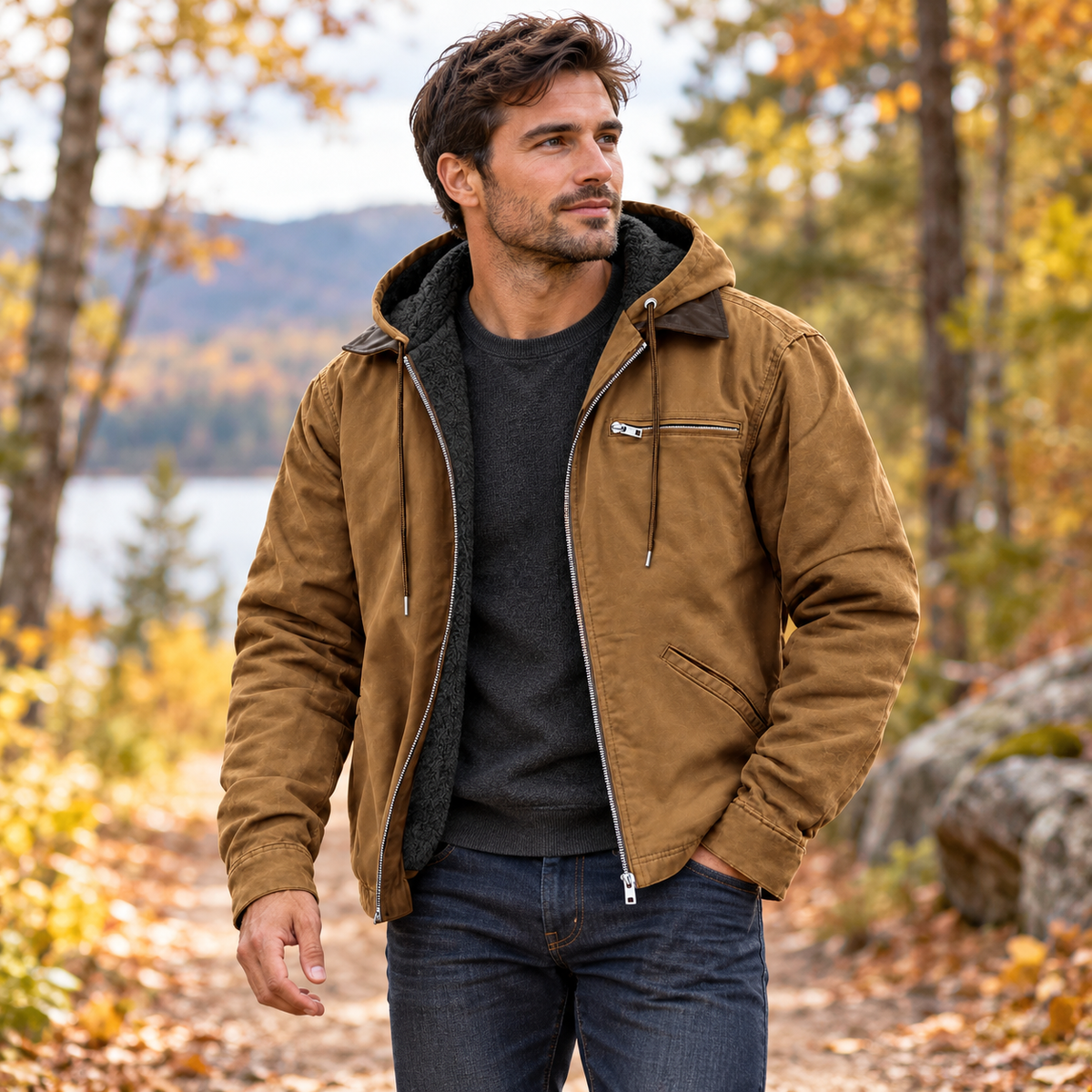 Men's Insulated Outdoor Hooded Jacket | Durable Wear — photo 8