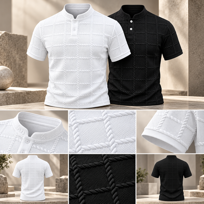 Men's Short Sleeve Henley Shirt Casual | Summer Wear — photo 5