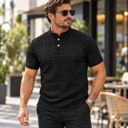 Men's Short Sleeve Henley Shirt Casual | Summer Wear — photo 6