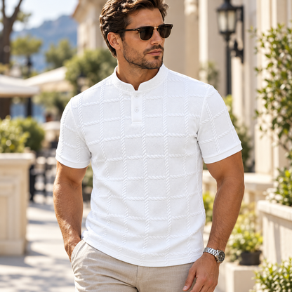 Men's Short Sleeve Henley Shirt Casual | Summer Wear — photo 4
