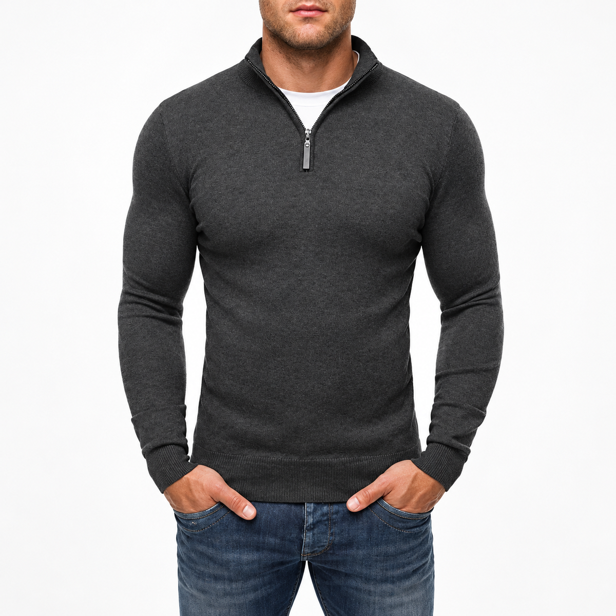 Men's Trendy Stand-Collar Sweater High Fashion | Casual Wear — photo 4