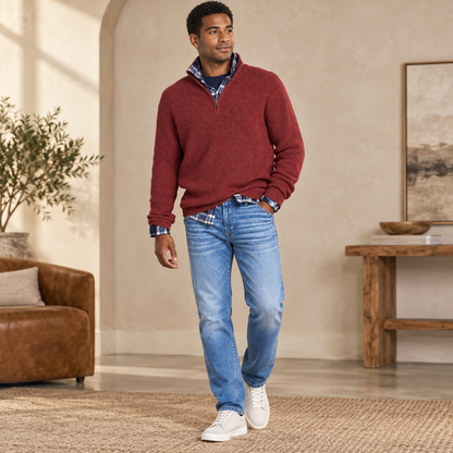 Men's Versatile Business Casual Zipper Sweater | Office Wear — photo 1