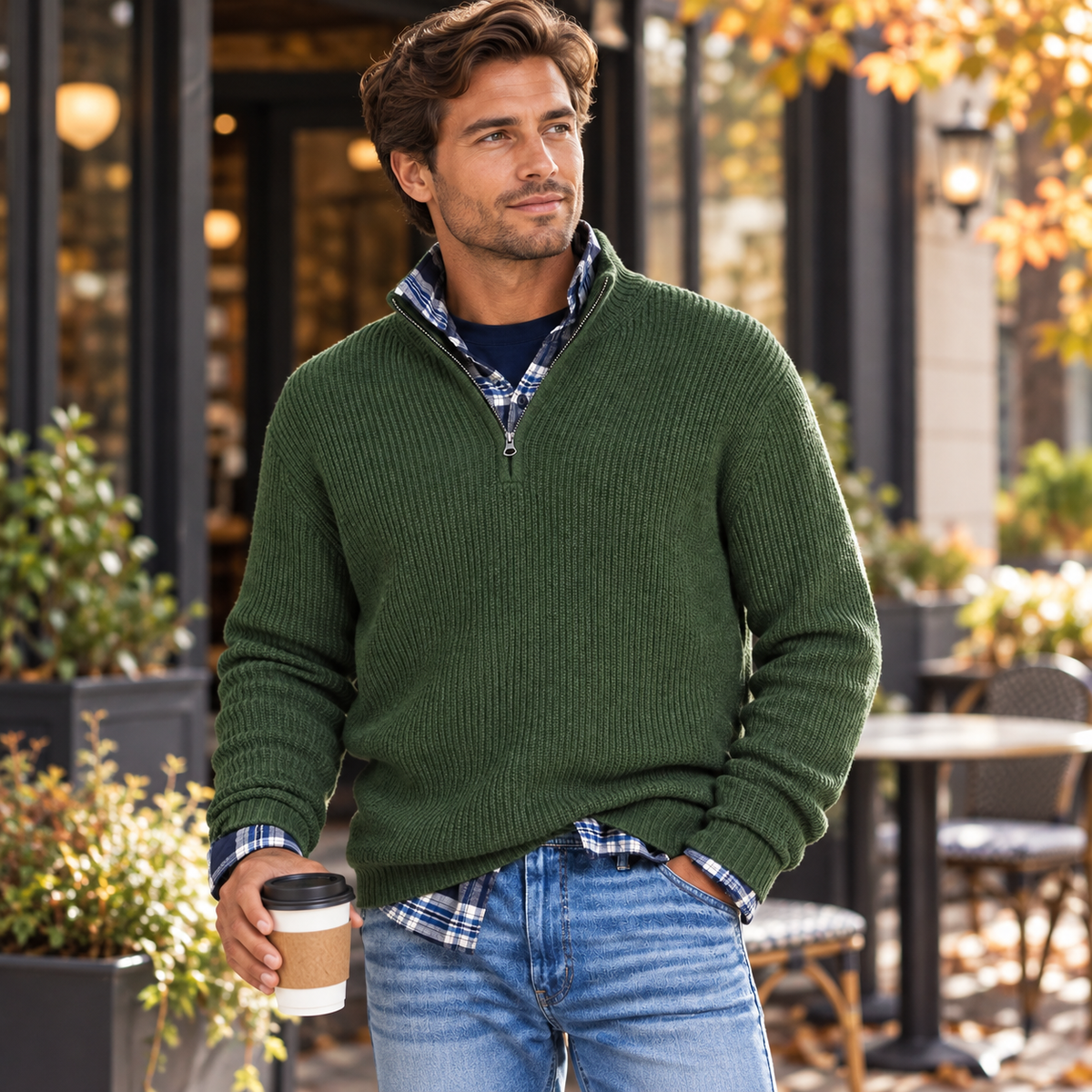 Men's Versatile Business Casual Zipper Sweater | Office Wear — photo 8