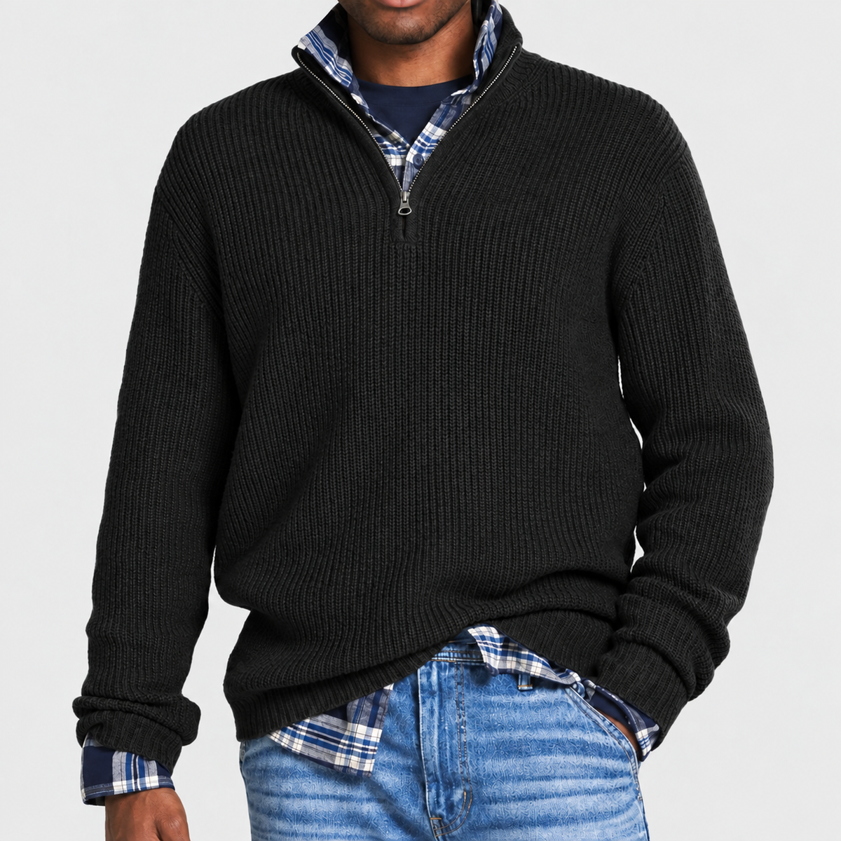 Men's Versatile Business Casual Zipper Sweater | Office Wear — photo 5