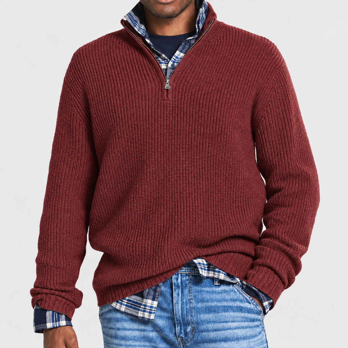 Men's Versatile Business Casual Zipper Sweater | Office Wear — photo 2