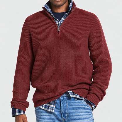 Men's Versatile Business Casual Zipper Sweater | Office Wear — photo 2