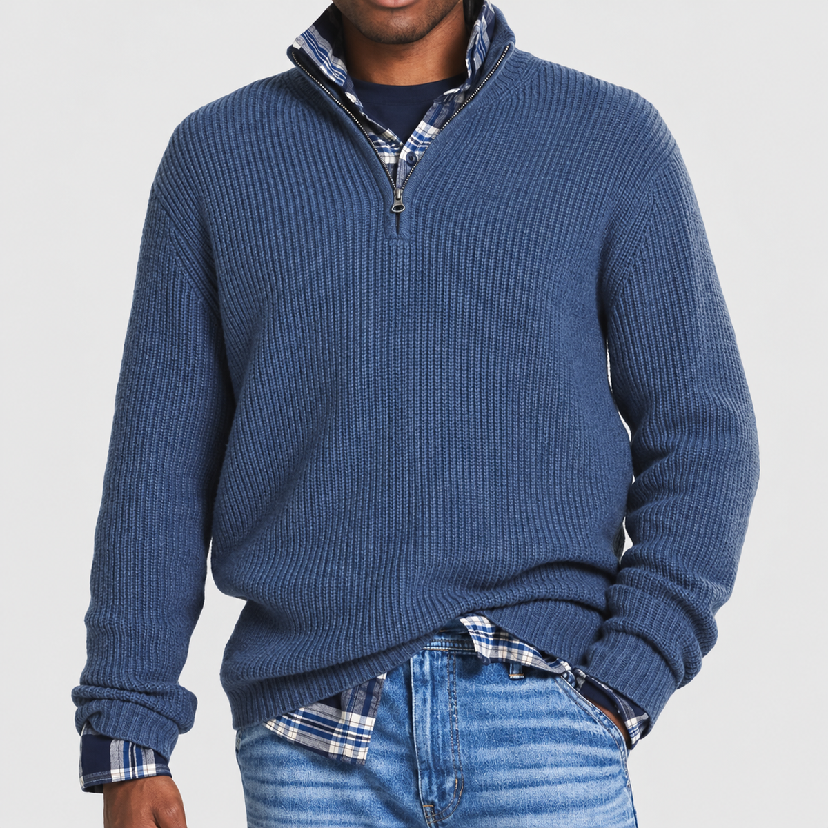 Men's Versatile Business Casual Zipper Sweater | Office Wear — photo 3