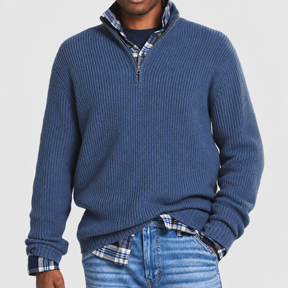 Men's Versatile Business Casual Zipper Sweater | Office Wear — photo 3
