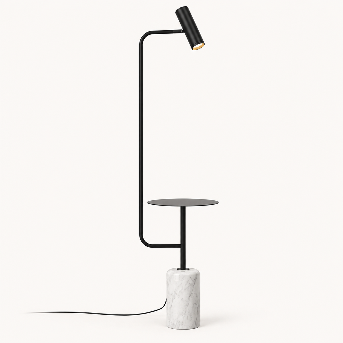 Modern Floor Lamp with Side Table for Bedroom Accent Lighting — photo 2