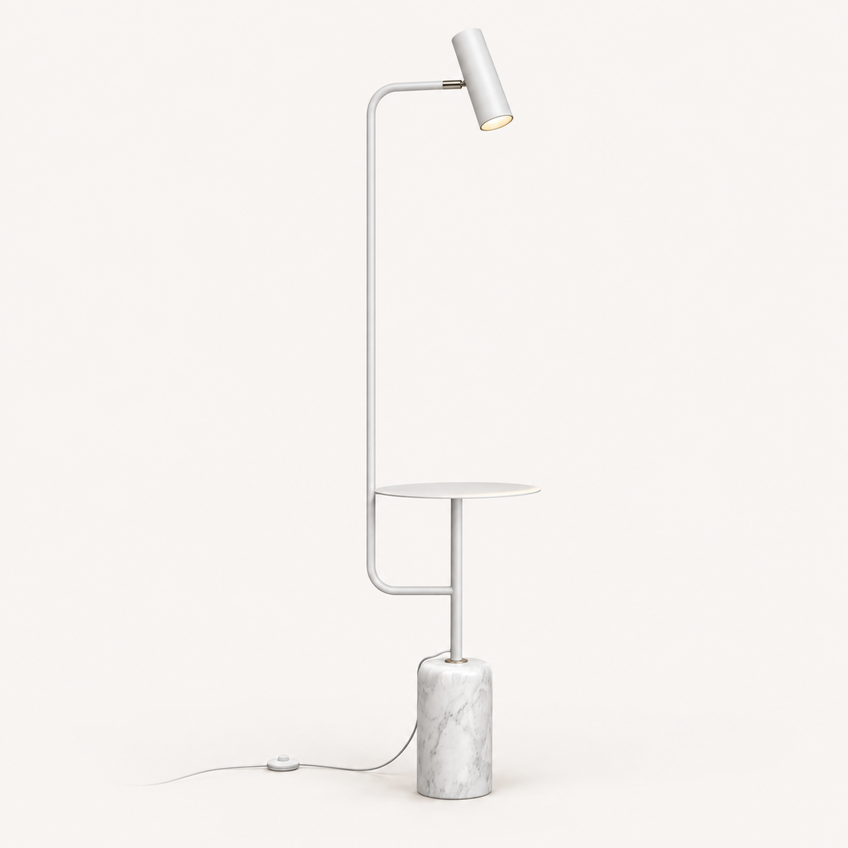 Modern Floor Lamp with Side Table for Bedroom Accent Lighting — photo 3
