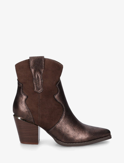 Nordspur | Western Ankle Boots with Pearlescent Panels — photo 1